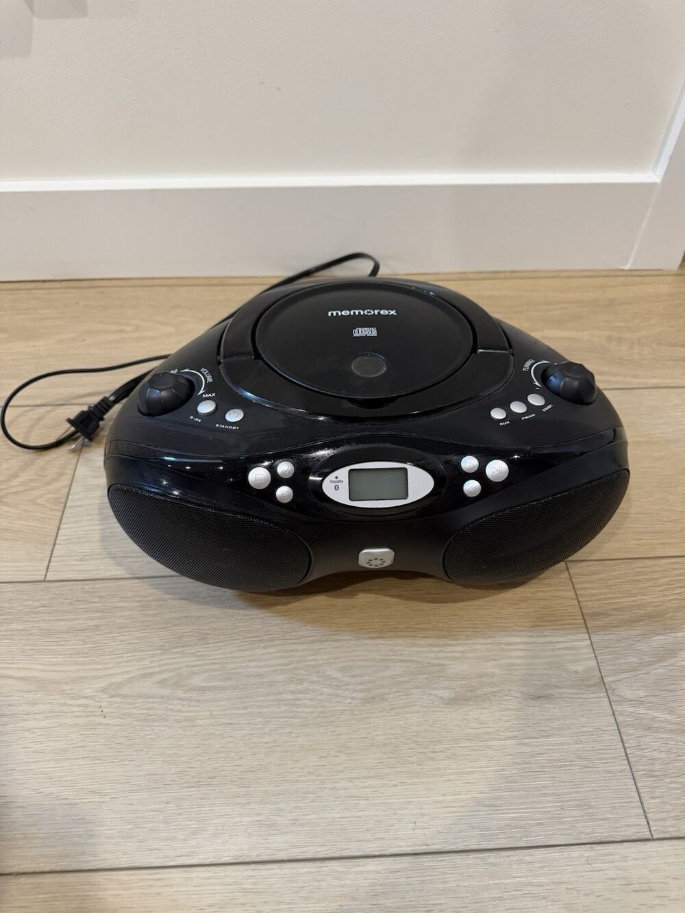 MEMOREX Bluetooth Boombox - Black Model:MP3862 Tested Cd Player/Radio/Aux